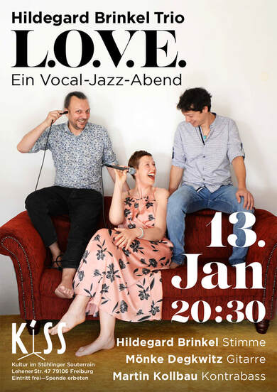 Konzertplakat Hildegard Brinkel Trio – L.O.V.E. Ein Vocal Jazz Abend